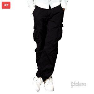 Men's Cargo Pants Regular Fit Cotton Twill Casual Wear Outdoor Work
